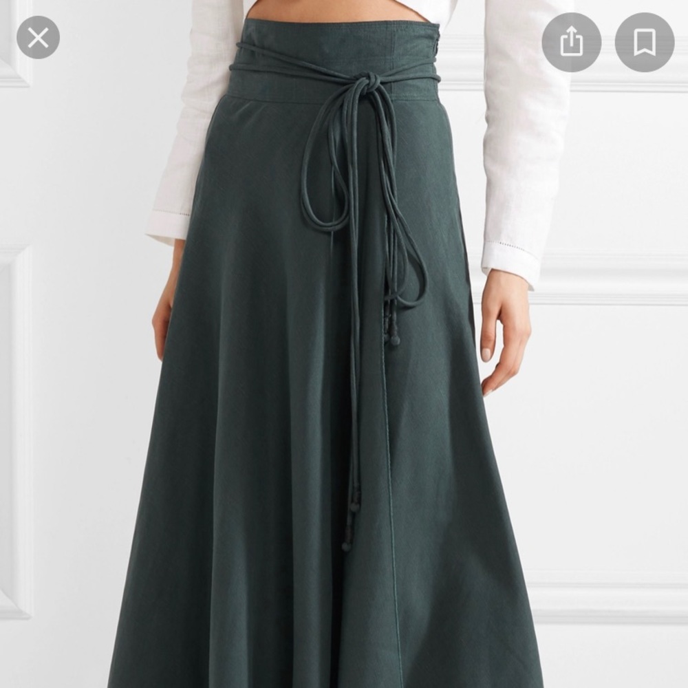 Apiece apart risehip linen blend skirt size 2